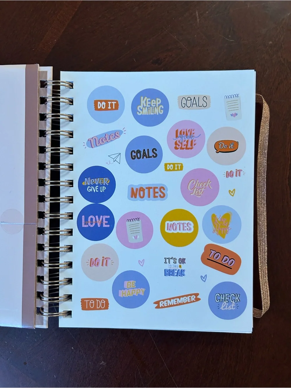 Assorted Spiral Notebooks Set — Black, White, Pink, Cream